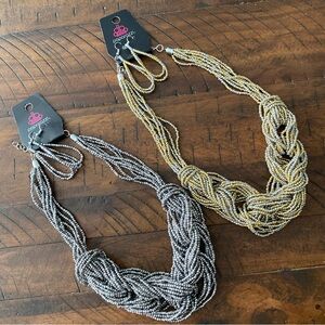 Paparazzi Gold and Silver Beaded Necklace Sets